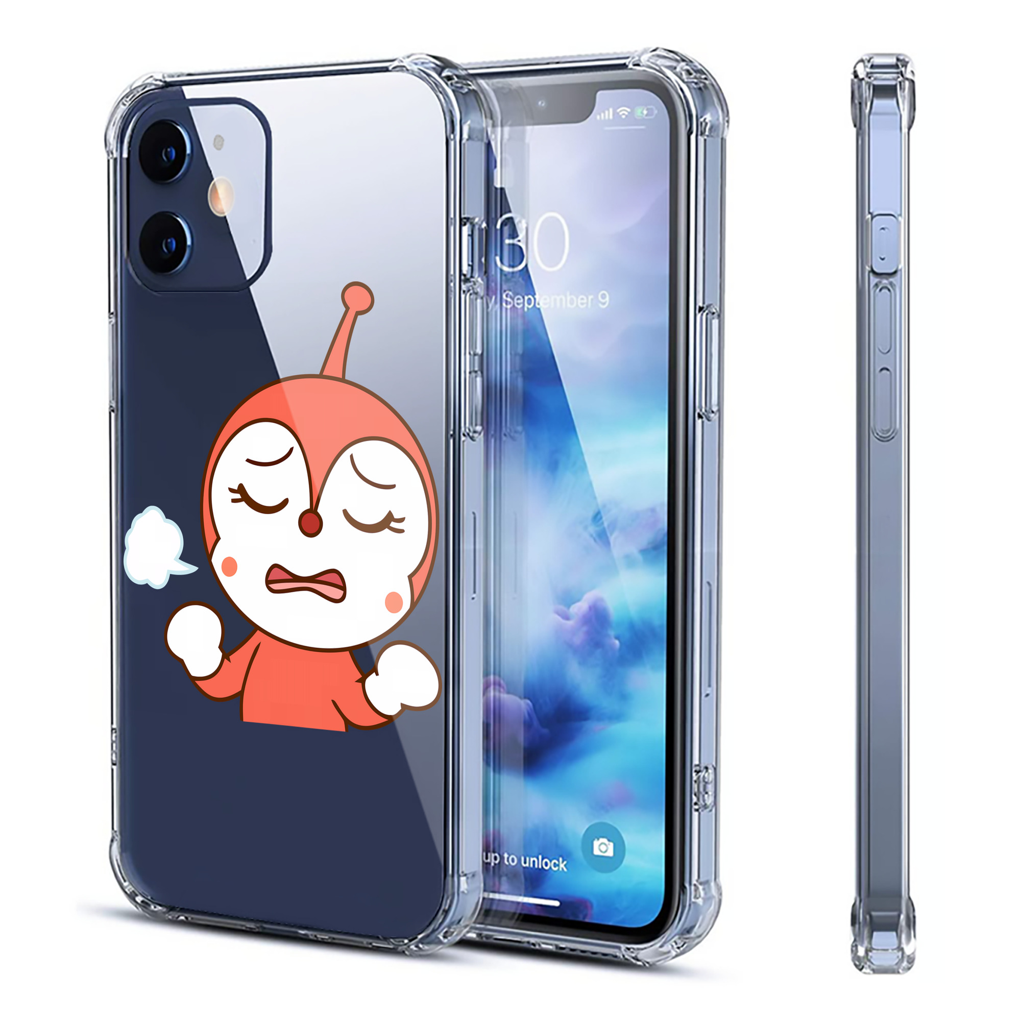 （画像用） アンパンマン Anpanman 【iPhone 12シリーズ対応】透明スマホケース（クリアソフトケース）